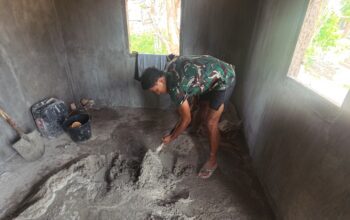 Dinding Rumah Ibu Marial Makin Kokoh dan Rapi