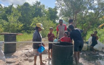 Air Bersih Mengalir di Moain, Hasil Kerja Keras Satgas TMMD Ke-128