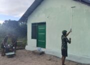 6 Personel Satgas TMMD Selesaikan RTLH Rumah Ibu Maria Garlota